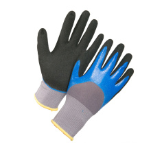 CE Standard Nitrile Coated Nylon Polyester Shell Oil Resistant Work Gloves